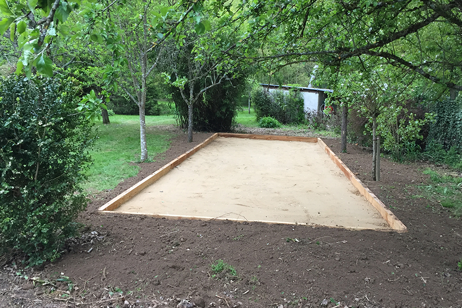 jardin avec terrain de pétanque AcBd Créativ'